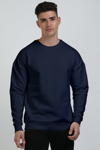Load image into Gallery viewer, Navy blue oversize sweatshirt
