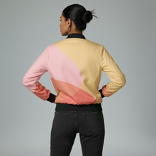 Load image into Gallery viewer, CORAL ABSTRACT BOMBER JACKET