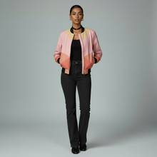 Load image into Gallery viewer, CORAL ABSTRACT BOMBER JACKET