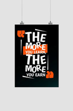 Load image into Gallery viewer, MORE LEARNING EQUALS MORE EARNING - dmonkeyfamily