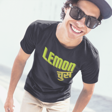 Load image into Gallery viewer, LEMON MEN'S ROUND NECK HALF SLEEVES T-SHIRT - dmonkeyfamily