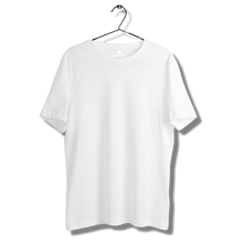 Load image into Gallery viewer, White Half sleeves round neck unisex t-shirt - dmonkeyfamily