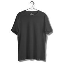 Load image into Gallery viewer, Black Half sleeves round neck men's t-shirt - dmonkeyfamily