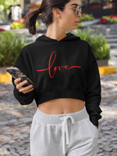 Load image into Gallery viewer, LOVE CROP HOODIE - dmonkeyfamily