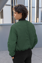 Load image into Gallery viewer, OLIVE GREEN BOMBER JACKET