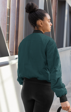 Load image into Gallery viewer, PETROL BLUE BOMBER JACKET