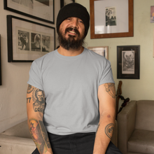 Load image into Gallery viewer, Melange Grey Half sleeves round neck unisex t-shirt - dmonkeyfamily