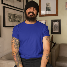 Load image into Gallery viewer, Royal Blue Half sleeves round neck unisex t-shirt - dmonkeyfamily