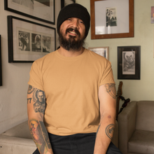 Load image into Gallery viewer, Mustard Yellow Half sleeves round neck unisex t-shirt - dmonkeyfamily