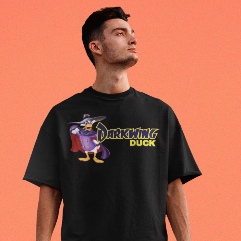 Disney Darkwing Comic Camisa, Azul Marino, XS Para Mujer