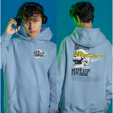 Load image into Gallery viewer, DMF OG: NEVER STOP EXPLORING: UNISEX HOODIE
