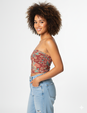 Load image into Gallery viewer, PEACOCK DESIGN TUBE TOP
