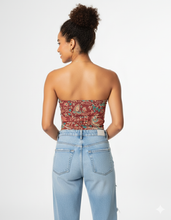 Load image into Gallery viewer, PEACOCK DESIGN TUBE TOP
