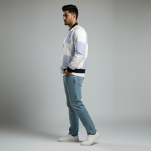 Load image into Gallery viewer, BLUE CHECKER BOMBER JACKET
