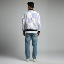 Load image into Gallery viewer, BLUE CHECKER BOMBER JACKET
