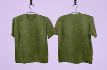 Load image into Gallery viewer, OLIVE GREEN ACID WASH OVERSIZED T-SHIRT
