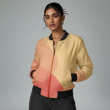 Load image into Gallery viewer, CORAL ABSTRACT BOMBER JACKET
