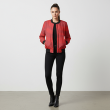 Load image into Gallery viewer, RED ABSTRACT BOMBER JACKET
