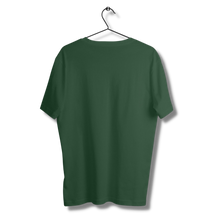 Load image into Gallery viewer, Olive Green Half sleeves round neck unisex t-shirt - dmonkeyfamily
