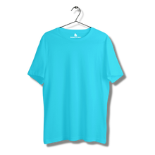 Load image into Gallery viewer, Sky Blue Half sleeves round neck unisex t-shirt - dmonkeyfamily
