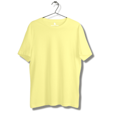 Load image into Gallery viewer, Butter Yellow Half sleeves round neck unisex t-shirt - dmonkeyfamily
