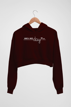 Load image into Gallery viewer, HAVE A NICE DAY CROP HOODIE - dmonkeyfamily
