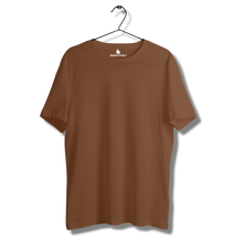 Load image into Gallery viewer, Coffee Brown Half sleeves round neck unisex t-shirt - dmonkeyfamily
