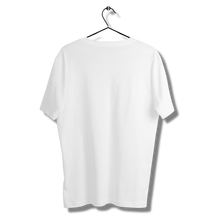 Load image into Gallery viewer, White Half sleeves round neck unisex t-shirt - dmonkeyfamily
