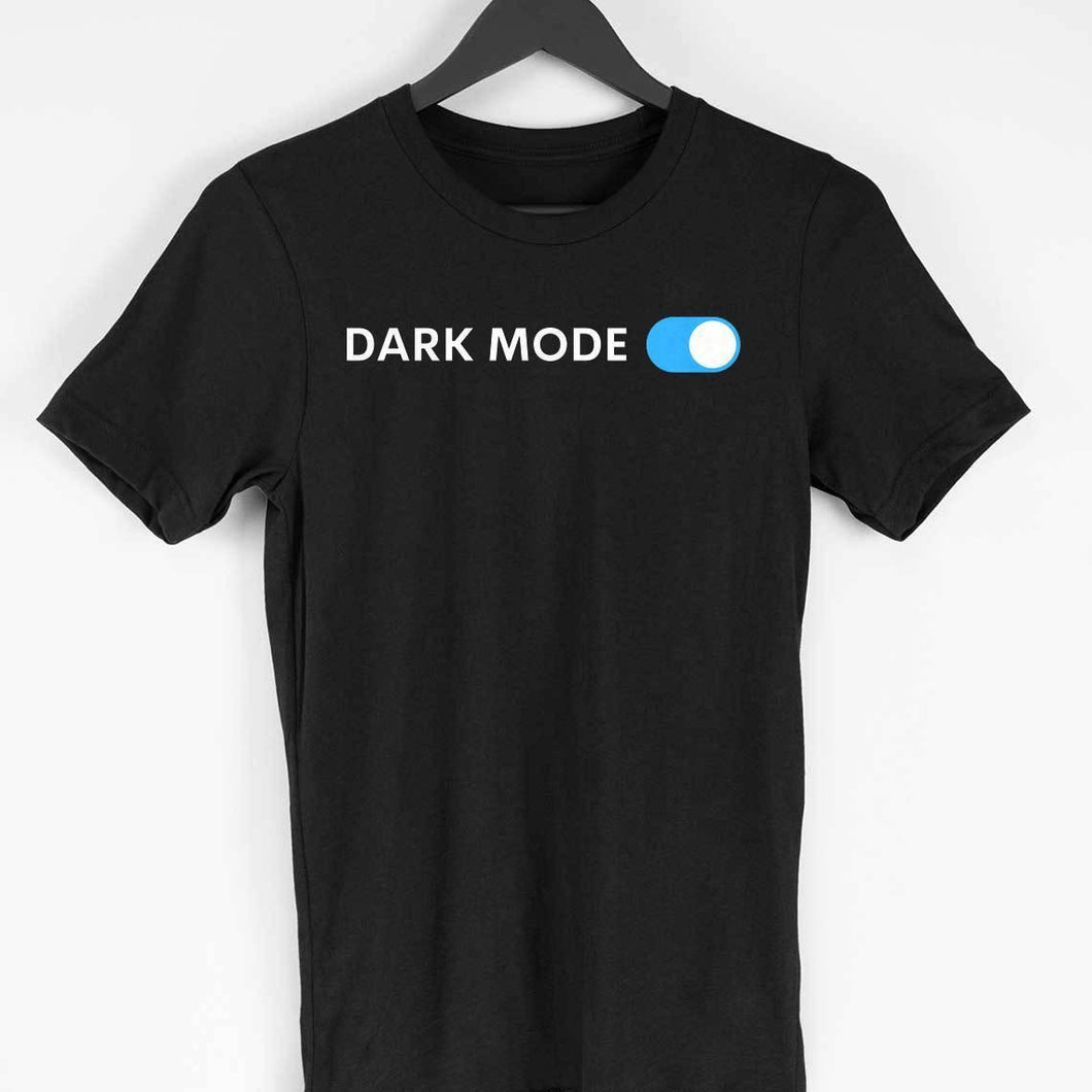 DARK MODE ON TYPOGRAPHY UNISEX T-SHIRT - dmonkeyfamily