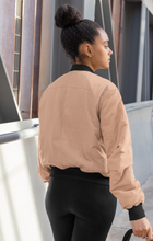 Load image into Gallery viewer, BEIGE BOMBER JACKET
