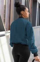 Load image into Gallery viewer, NAVY BLUE BOMBER JACKET
