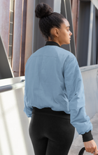Load image into Gallery viewer, BABY BLUE BOMBER JACKET
