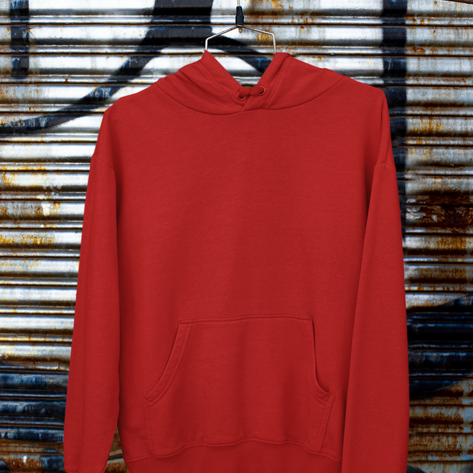 RED COLOR UNISEX HOODIE - dmonkeyfamily