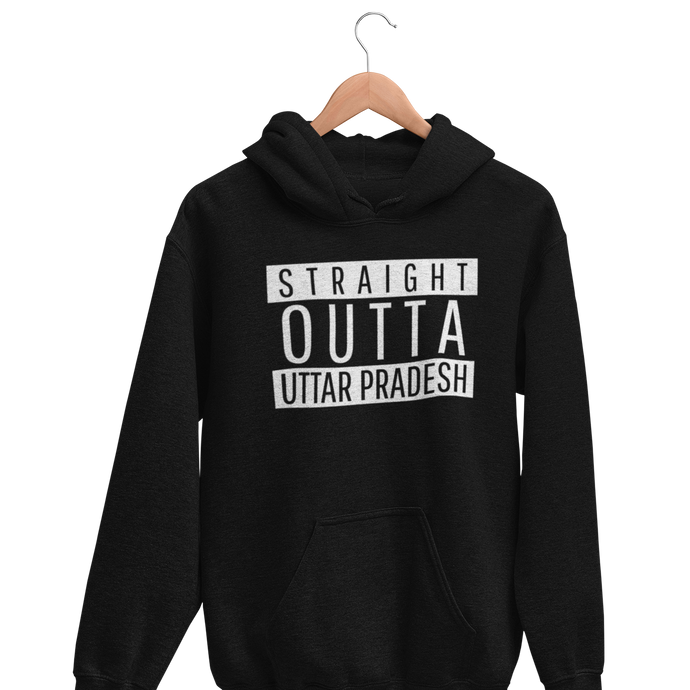 STRAIGHT OUTTA UTTAR PRADESH HOODIE - dmonkeyfamily