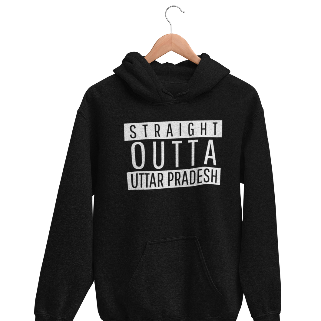 STRAIGHT OUTTA UTTAR PRADESH HOODIE - dmonkeyfamily