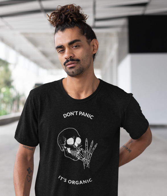 DON'T PANIC IT'S ORGANIC T-SHIRT - dmonkeyfamily