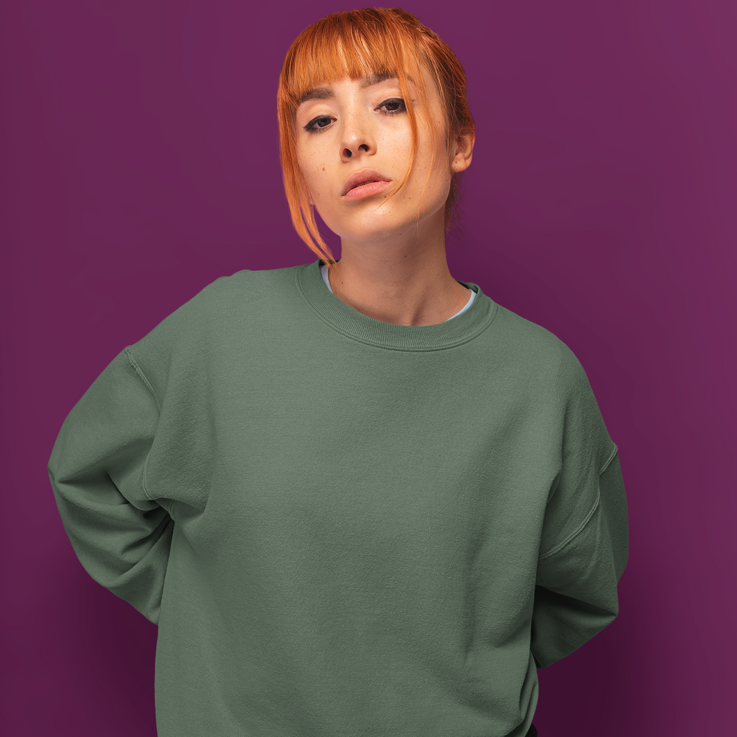Olive Green Sweatshirt - dmonkeyfamily